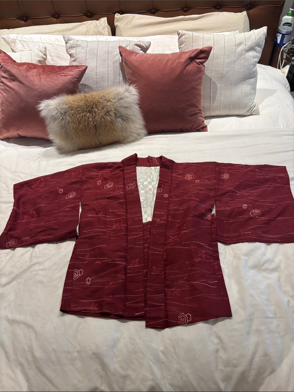 Women's Red Kimono Jacket from Japon